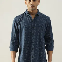 Code 61 Men Standard Slim Fit Opaque Printed Casual Shirt-image-24