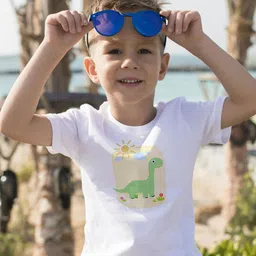 Pranava Boys Printed Organic Cotton Applique T-shirt-image-85