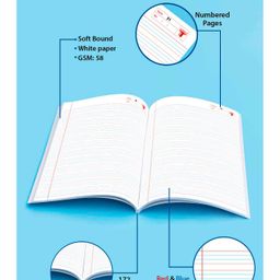 target publication pvt ltd Target Four Line Ruled Small Notebooks Pack of 12 - 172 Pages each image 3
