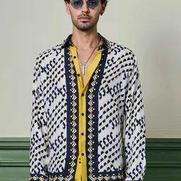ASUKA Men Opaque Printed Casual Shirt-image-5