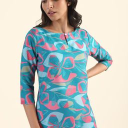 HAY Floral Printed Straight Kurta-image-64