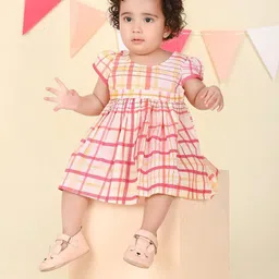Fabindia Checked Fit & Flare Dress-image-40