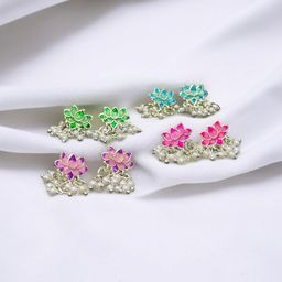 Anouk Floral Drop Earrings-image-8