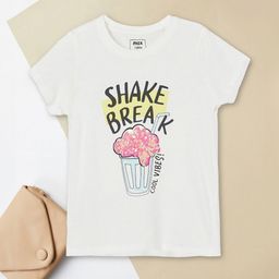 max Unisex Typography Printed Short Sleeves Pure Cotton T-shirt-20