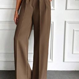Next One Women Smart High-Rise Easy Wash Pleated Korean Pants-picture-32