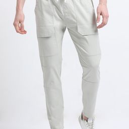SWISS HORN Men Cotton Stretchable Cargo Track Pants-image-91