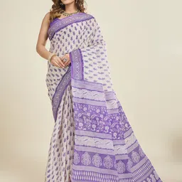 Jevi Prints Floral Printed Pure Cotton Saree-picture-49