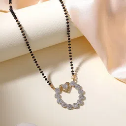 Estele Rhodium-Plated Crystals Mangalsutra-image-28