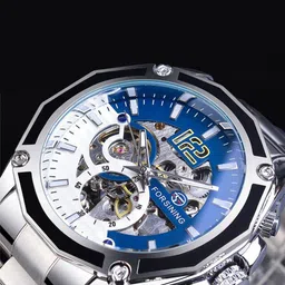 FORSINING Men Round Dial & Stainless Steel Straps Analogue Watch FSG8207M4S3-picture-12