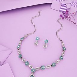 Anouk Set Of 2 Rose Gold-Plated & Sliver-Plated Stone-Studded Jewellery Set-0