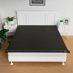 Aura Grey & Black 120 TC King Bedsheet with Pillow Covers-image-99