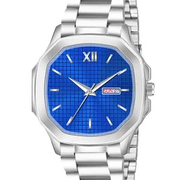 THE SHOPOHOLIC Men Patterned Dial & Bracelet Style Straps Analogue Watch ARABIC BLUE-picture-47
