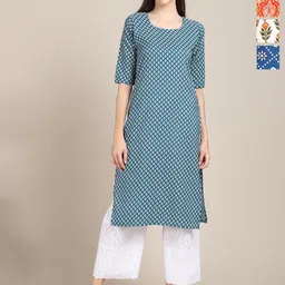 Anouk Rustic Women Pack Of 4 Ethnic Motifs Printed Crepe Kurta-image-63