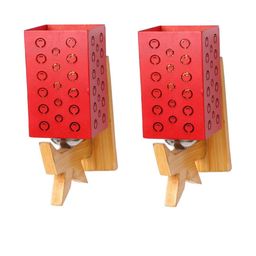 SOMIL Red Glass Cylinder Printed Wall Lamps-image-6