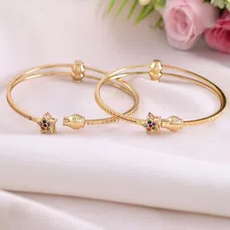 VOJ Set Of 2 Gold-Plated Bangle-Style Bracelet-46