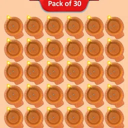 SSS SCULPTURE Pack of 30 Water Sensor LED Diya Lights-picture-25