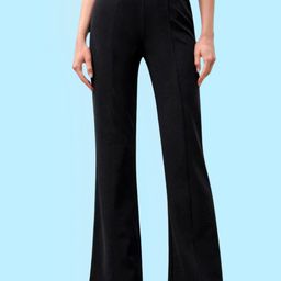 Dream Beauty Fashion Women High-Rise Easy Wash Pleated Bootcut Trousers-picture-4