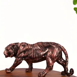 INTERNATIONAL GIFT Animal Showpiece Bronze-Toned Tiger Birds & Animals Figurine Showpiece-image-89