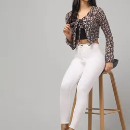 clobug Animal Print Bell Sleeve Net Crop Top-picture-11