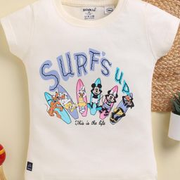Biskid Girls Minnie & Friends Printed Cotton T-shirt-image-14