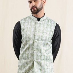 Anouk Geometric Printed Nehru Jacket-picture-3