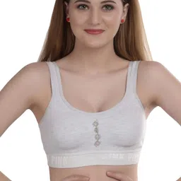 Samvar White Cotton Non-Wired Non Padded Minimizer Bra-picture-2