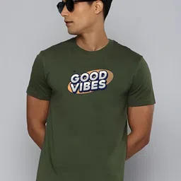 KaamBhari Typographic Printed Round Neck Pure Cotton T-shirt-picture-32