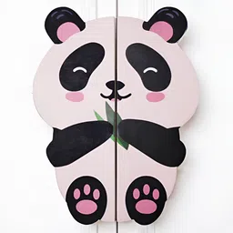 Pinch of Pretty 2Pcs Pink & White Printed Wooden Cupboard Door Handles-24