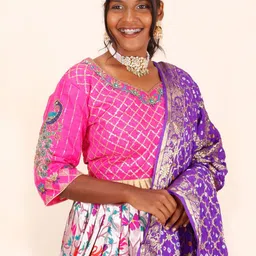 Avishya Embroidered Sequinned Semi-Stitched Lehenga & Blouse With Dupatta-57