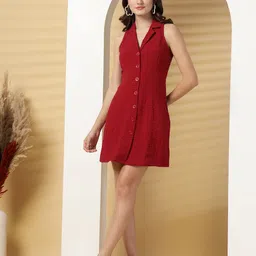 BEING NAUGHTY Shirt Collar Shirt Dress-picture-54