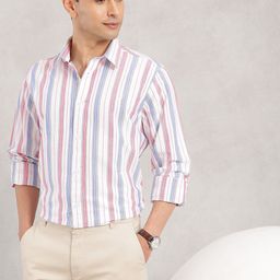 Nautica Classic Fit Striped Pure Cotton Casual Shirt-picture-11