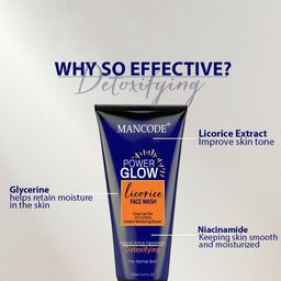 MANCODE Power Glow Face Wash With Instant Glow & Charcoal Peel off Mask - 100ml Each image 5