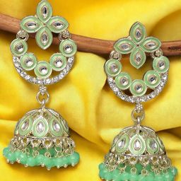 Anouk Floral Jhumkas Earrings-11