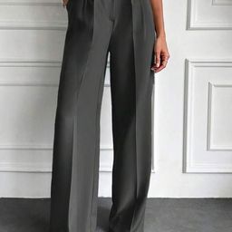 Next One Women Smart Loose Fit High-Rise Easy Wash Pleated Trousers-picture-36