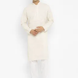 Devyom Ethnic Motifs Embroidered Mandarin Collar Sequinned Georgette Kurta With Pyjamas-picture-40
