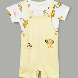 Juniors by Lifestyle Infant Boys Printed Pure Cotton Dungarees With T-Shirt-image-52