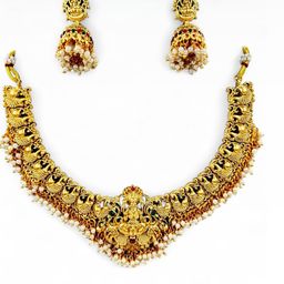 ANTIQUE JEWELLERY Gold-Plated Temple Necklace-35