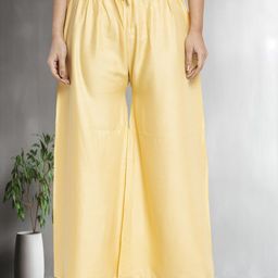 Jinfo Women Flared Knitted Ethnic Palazzos-image-59