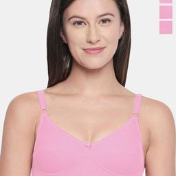 Bodycare Pack of 3 Cotton Spandex Non Padded Non wired Perfect coverage bra-picture-50