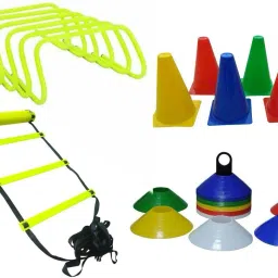 Agility Speed Hurdle, Speed Ladder, Soccer Cone, & Cone Marker Football & Fitness Kit-19