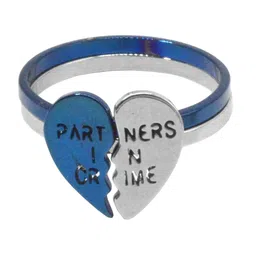 Sullery Set Of 2 Broken Heart Shaped Finger Rings-image-33