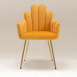 nestroots Yellow & Gold toned Art Deco Petals LoungeChair-image-98