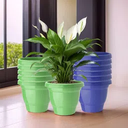 Kuber Industries Pack Of 12 Green & Blue Planters-18