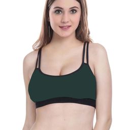 Samvar Green Cotton Non-Wired Non Padded Minimizer Bra-picture-34
