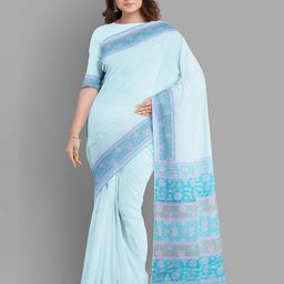 The Chennai Silks Checked Pure Cotton Chanderi Saree-image-23