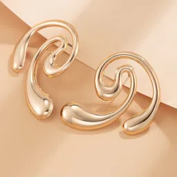 StyleCast Brass-Plated Contemporary Drop Earrings-picture-33