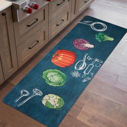 Aura Green & Red Printed Bed Side Runners For Home & Bedroom-24