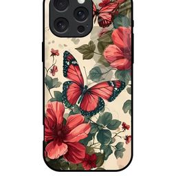 QRIOH Floral Printed iPhone 16 Pro Back Case Mobile Accessories-image-57