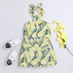 taffykids Girls Halter Neck Sleeveless A-Line Dress-image-97