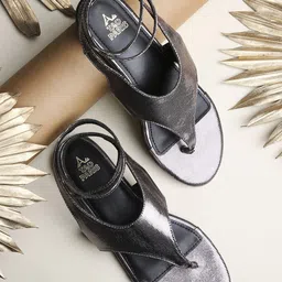 Tao Paris Women Textured Buckle Strap Flats-64